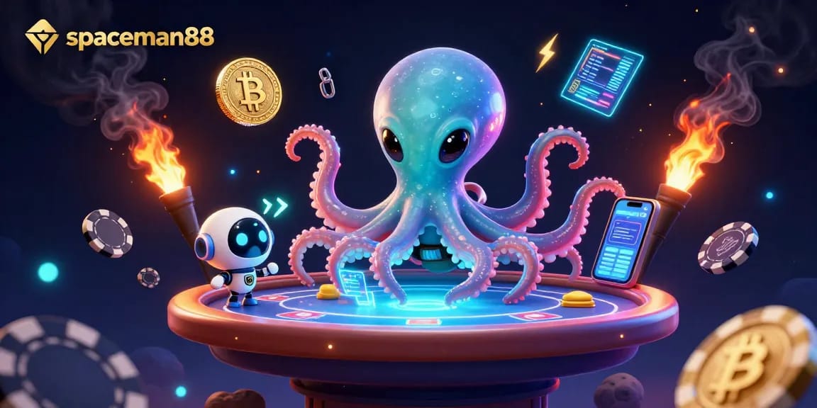 Play at spaceman88 and join the cosmic poker adventure with alien characters and vibrant crypto elements.