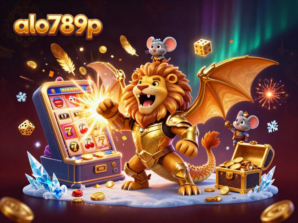 Experience thrilling wins at alo789p with lively slot machines and an adventurous chimera in action.