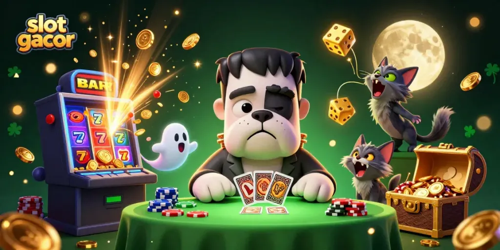 Experience the thrills of slot gacor gameplay with vibrant 3D casino characters and action.