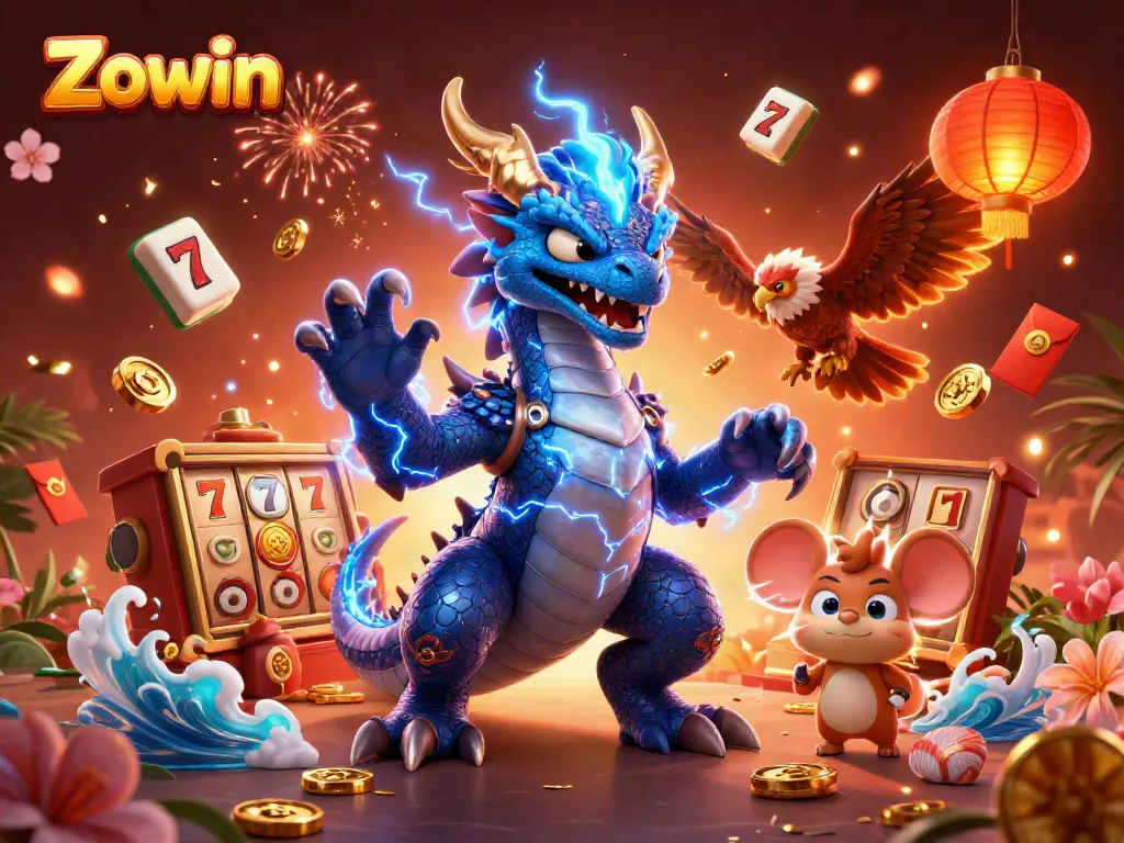 Experience thrilling jackpots at Zowin with vibrant gaming elements and dynamic characters.