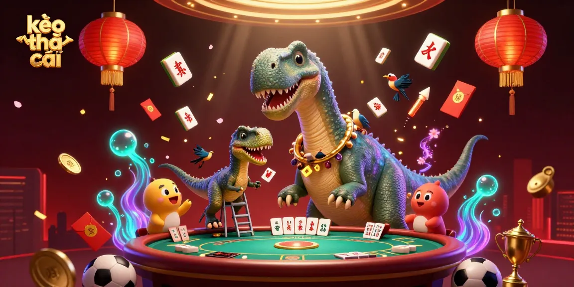 Engage with the kèo nhà cái in a vibrant, interactive casino scene filled with dynamic elements and characters.